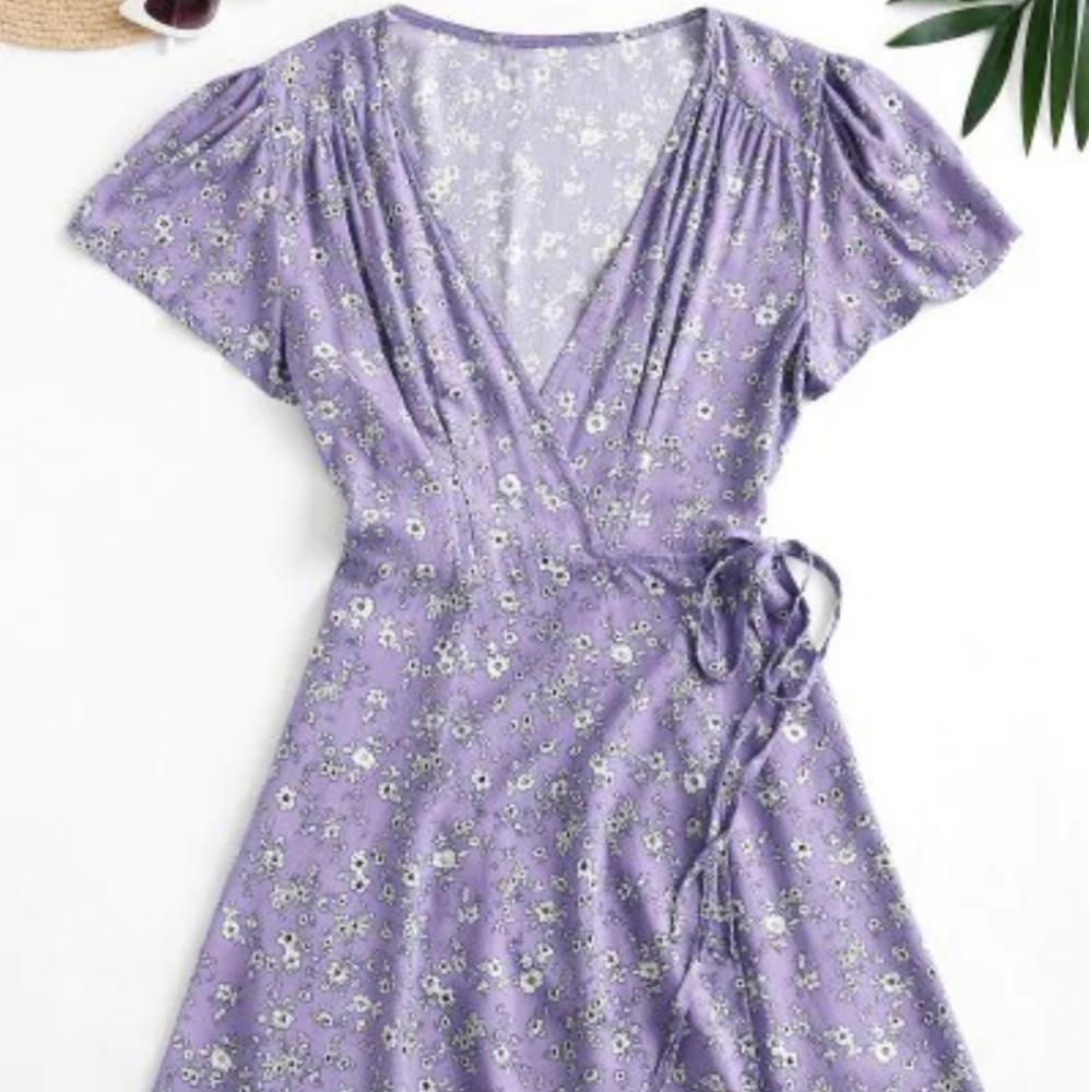 Floral wrap dress